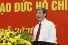 Ông Đinh Thế Huynh, Ủy viên Bộ Chính trị, Thường trực Ban Bí thư phát biểu. (Ảnh: An Đăng/TTXVN)