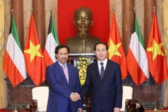 Chủ tịch nước Trần Đại Quang tiếp Thủ tướng Kuwait Sheikh Jaber Mubarak Al-Hamad Al Sab. (Ảnh: Nhan Sáng/TTXVN)