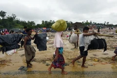 Người tị nạn Hồi giáo Rohingya tại trại tị nạn ở Balukhali, Bangladesh ngày 17/9. (Nguồn: AFP/TTXVN)