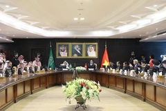 Thủ tướng Phạm Minh Chính dự và phát biểu tại Diễn đàn kinh doanh Việt Nam-Saudi Arabia. (Ảnh: Dương Giang/TTXVN)