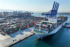 Cảng Piraeus ở Hy Lạp ngày 10/7/2023. (Ảnh: THX/TTXVN)