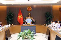 Phó Thủ tướng Lê Minh Khái phát biểu. (Ảnh: An Đăng/TTXVN)