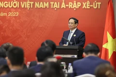 Thủ tướng Phạm Minh Chính phát biểu. (Ảnh: Dương Giang/TTXVN)