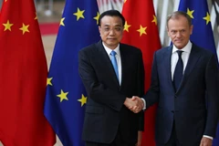 Vận chuyển hàng hóa tại Liên Vận Cảng, tỉnh Giang Tô, Trung Quốc. (Nguồn: AFP/TTXVN)