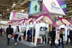 Gian hàng du lịch Việt Nam tại Hội chợ du lịch quốc tế Berlin (ITB) 2019. (Ảnh: Thanh Bình/Vietnam+)
