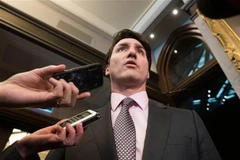 Thủ tướng Canada Justin Trudeau phát biểu với báo giới tại Ottawa, Ontario, ngày 27/2/2019. (Ảnh: AFP/TTXVN) 