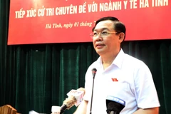 Phó Thủ tướng Vương Đình Huệ phát biểu tại hội nghị. (Ảnh: Công Tường/TTXVN)