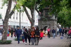 Không gian phố đi bộ Hồ Gươm là điểm đến ấn tượng của Thủ đô. (Ảnh: Thanh Tùng/TTXVN)