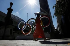 Biểu tượng Olympic tại Tokyo, Nhật Bản. (Nguồn: Reuters)