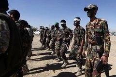Các tay súng Houthi tại Sanaa, Yemen. (Ảnh: AFP/TTXVN)