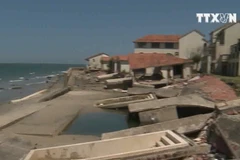 [Video] Biển Cửa Đại tan hoang do bị xâm thực, sạt lở nghiêm trọng