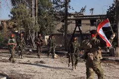 Binh sỹ ủng hộ Chính phủ Syria. (Ảnh: AFP/TTXVN)