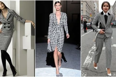 Gợi ý cách phối trang phục họa tiết nanh sói mùa Thu Đông sành điệu