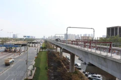 Công trình tuyến metro tại Thành phố Hồ Chí Minh. (Ảnh: Tiến Lực/TTXVN)