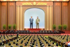 Một phiên họp của Quốc hội Triều Tiên. (Ảnh: TTXVN phát)
