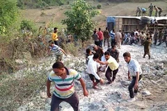 Hiện trường một vụ tai nạn tại Ấn Độ. (Nguồn: theweek.in)