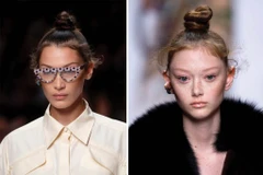 Các người mẫu chỉ tô một lớp son bóng trong show diễn Xuân Hè 2019 vừa qua.