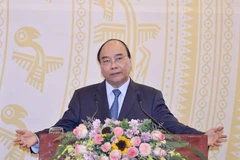 Thủ tướng Nguyễn Xuân Phúc phát biểu chỉ đạo tại hội nghị. (Ảnh: Thống Nhất/TTXVN)