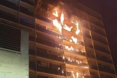 Hiện trường vụ cháy. (Nguồn: Twitter)