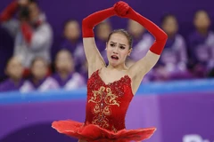 Khuôn mặt mếu máo của Alina Zagitova (Nga). (Nguồn: Reuters)