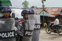 Cảnh sát Myanmar. (Nguồn: AFP)