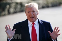 Tổng thống Mỹ Donald Trump phát biểu với báo giới tại Washington, DC ngày 13/3. (Nguồn: THX/TTXVN)