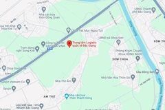 Khu vực thực hiện Dự án Trung tâm Logistics Quốc tế thành phố Bắc Giang trên Google Maps.