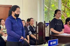 Bị cáo Chu Uyển Vân tại phiên xử. (Ảnh: Kim Anh - TTXVN)