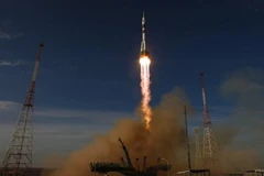 Phóng tàu vũ trụ Soyuz tại sân bay Baikonur. (Ảnh: NASA)