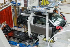 Mẫu xe BMW i3 đang được sản xuất tại nhà máy Leipzig. (Nguồn: worldcarfans.com)