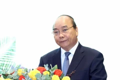 Thủ tướng Nguyễn Xuân Phúc phát biểu tại buổi lễ. (Ảnh: Thống Nhất/TTXVN)