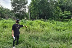 Khu đất của một người dân đã mua tại dự án An Điền. (Ảnh: TTXVN)