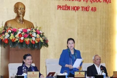 Chủ tịch Quốc hội Nguyễn Thị Kim Ngân phát biểu. (Ảnh: Trọng Đức/TTXVN)