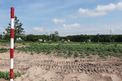 Dự án ma của Công ty Cổ phần địa ốc Alibaba tại xã Châu Pha, thị xã Phú Mỹ, tỉnh Bà Rịa-Vũng Tàu. (Ảnh: Huỳnh Sơn/TTXVN)