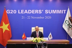 [Photo] Thủ tướng Nguyễn Xuân Phúc dự phiên thảo luận Hội nghị G20 