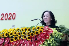 Bà Trương Thị Mai phát biểu chỉ đạo Đại hội. (Ảnh: Trần Tĩnh/TTXVN)