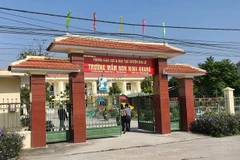 Trường Mầm non Ninh Khang, huyện Hoa Lư, tỉnh Ninh Bình, nơi xảy ra vụ việc. (Ảnh: Đức Phương/TTXVN)