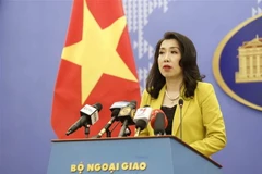 Người Phát ngôn Bộ Ngoại giao Lê Thị Thu Hằng trả lời câu hỏi của các cơ quan báo chí trong nước và quốc tế. (Ảnh: An Đăng/TTXVN)