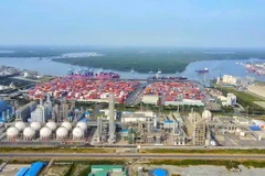 Một góc dự án Nhà máy sản xuất Polypropylene (PP) và Kho ngầm chứa khí hóa lỏng LPG Hyosung tại khu vực Cái Mép-Thị Vải. (Ảnh: Hoàng Nhị/TTXVN)