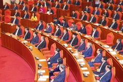 Các đại biểu dự phiên bế mạc Hội nghị lần thứ sáu Ban Chấp hành Trung ương Đảng Cộng sản Việt Nam khóa XIII. (Ảnh: Trọng Đức/TTXVN)