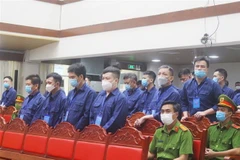 Các bị cáo tại tòa. (Ảnh: TTXVN phát)