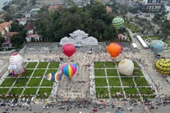 Quảng trường Nguyễn Tất Thành được khởi công xây dựng đầu năm 2012 và hoàn thành vào đúng dịp kỷ niệm 125 năm Ngày sinh Chủ tịch Hồ Chí Minh (19/5/2015). (Ảnh: Vũ Quang/TTXVN)