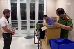 Nguyễn Thế Hùng - Giám đốc Công ty xăng dầu Phúc Thọ - thời điểm bị bắt giữ. (Nguồn: Cand)