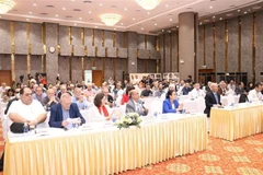 Các đại biểu dự Hội nghị Hòa bình Hà Nội. (Nguồn: TTXVN)