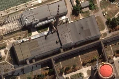 Nhà máy điện hạt nhân Zaporizhzhia ở Enerhodar, Ukraine. Ảnh chụp qua vệ tinh. (Nguồn: AFP/TTXVN)