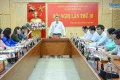 Chủ nhiệm Ủy ban Kiểm tra Tỉnh ủy Quảng Ngãi Võ Văn Quỳnh chủ trì Kỳ họp lần thứ 10. (Nguồn: Báo Quảng Ngãi)