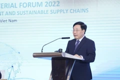 Phó Thủ tướng Thường trực Phạm Bình Minh phát biểu. (Ảnh: Lâm Khánh/TTXVN)