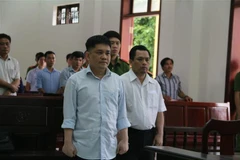 Bị cáo Nguyễn Tiến Lãm trước tòa. (Ảnh: Sỹ Tuyên/TTXVN)