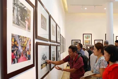 Khách tham quan triển lãm. (Ảnh: Thanh Tùng/TTXVN)