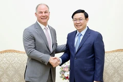 Phó Thủ tướng Vương Đình Huệ tiếp ông Scott Kicker, Tổng Giám đốc Công ty Gen X Energy. (Ảnh: Dương Giang/TTXVN)